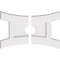 Ekena Millwork Haven Architectural Grade PVC Ceiling Medallion, 22"W x 14 5/8"H x 3"ID x 4 3/4"C x 1"P, Two-Piece CMP22X14HN2-03000 - alternate 1